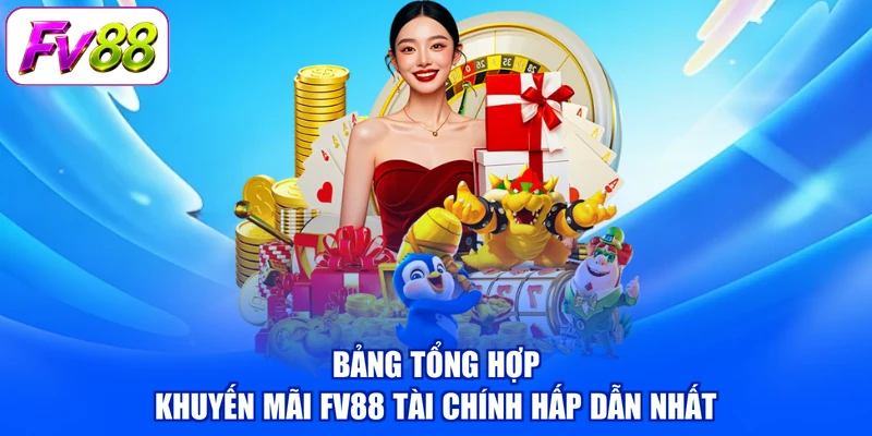 Bảng tổng hợp khuyến mãi FV88 tài chính hấp dẫn nhất